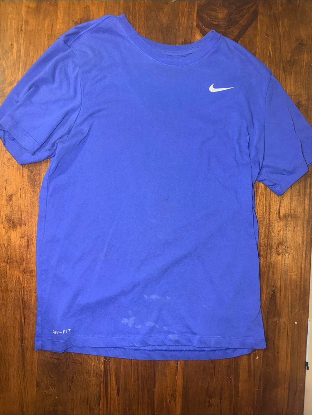 Nike Short Sleeve Dri-FIT Tee in Bright Blue with Swoosh